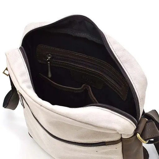 Кожаная мужская сумка через плечо TARWA 32х27х8 см 000296298 - фото 2