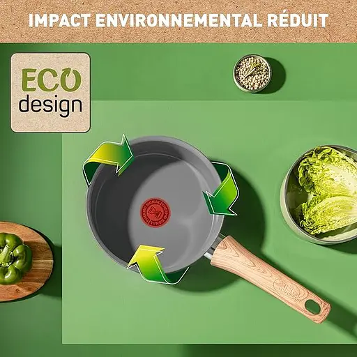 Сотейник Tefal Renew Eco Design 2 л. 18 см (C4252913) с керамическим антипригарным покрытием - фото 5