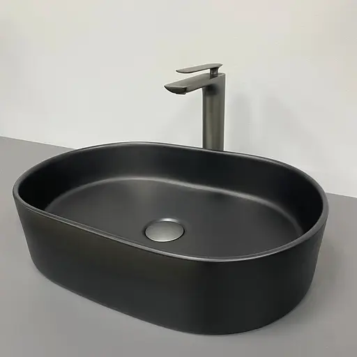 Умивальник VBI Verona 50 black matt накладний VBI-011317, Чорний матовий - фото 2