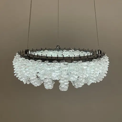 Кільцева кришталева люстра в хромі Ø 30 см | Арт. 33038-300 CH | Line F - фото 2