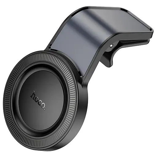 Автотримач Hoco H59 Show ring magnetic (L air outlet) Black / Metal gray - фото 7