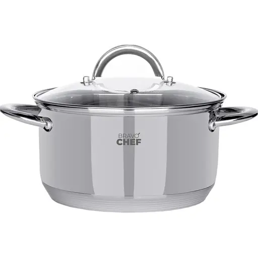 Каструля Bravo Chef, з кришкою, 22 см, 4,35 л (BC-2001-22)