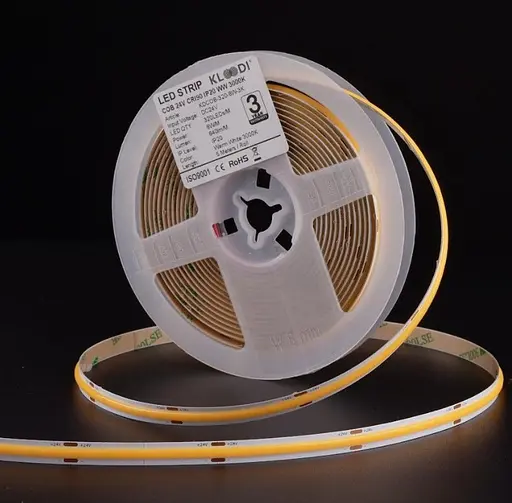 LED Стрічка 8W 320LED 3000K 720LM IP20 24V KLOODI KDCOB-320-8W-3К-24V - фото 1