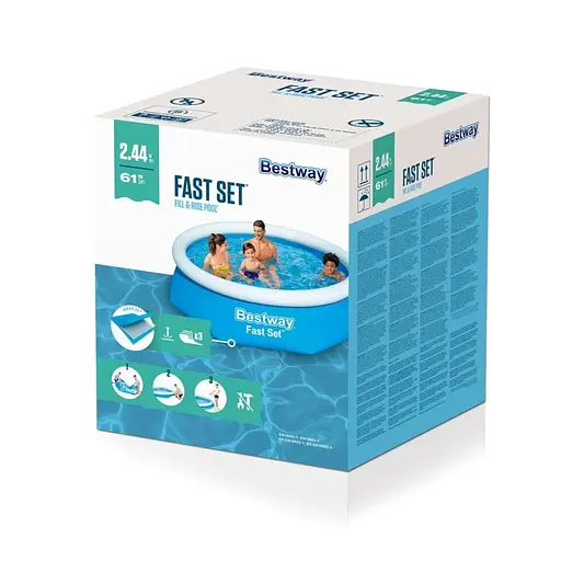 Басейн надувний 57448S 244 x 61 см, круглий 1880 л - фото 3