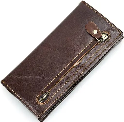 Мужской кожаный кошелек Vintage 8х16.5 см acs0015722 - фото 1