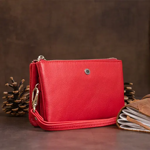 Женский кожаный кошелек-клатч ST Leather 19.2х10х2 см acs0015950 - фото 6