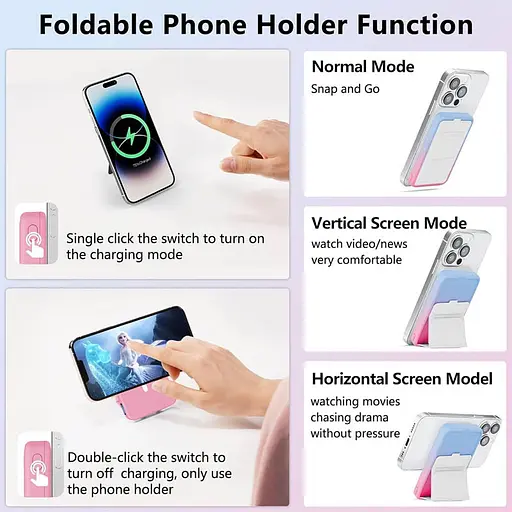 Портативное ЗУ Power Bank JJT-A27-1 Gradient PD20W+QC 22.5W с БЗУ 10000 mAh - фото 4