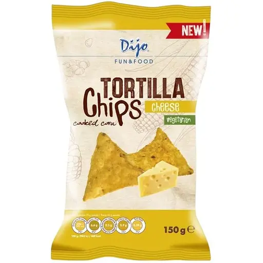 Чипсы тортилья Dijo с сырным вкусом 150 г