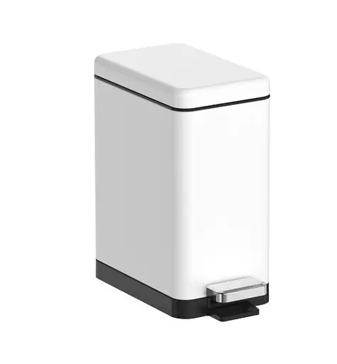 Відро для сміття Koer TC-010206-08 з плавним закриттям прямокутне 6 л білий (KR5595)  - фото 2