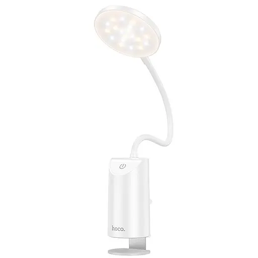 Настільна LED лампа Hoco HX10 Clip table lamp (1200mAh) White - фото 7