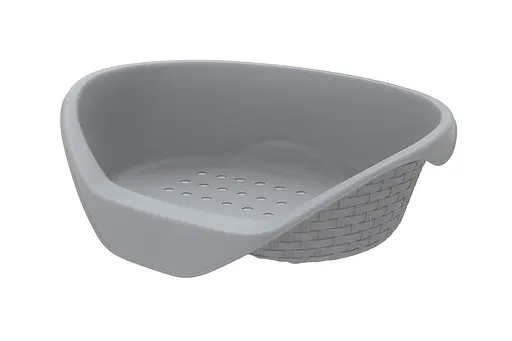 Лежанка пластиковая для животных NIDO, 50x35x17h, серый