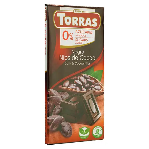 Шоколад чорний Torras з какао 52 % без цукру 75 г - фото 2