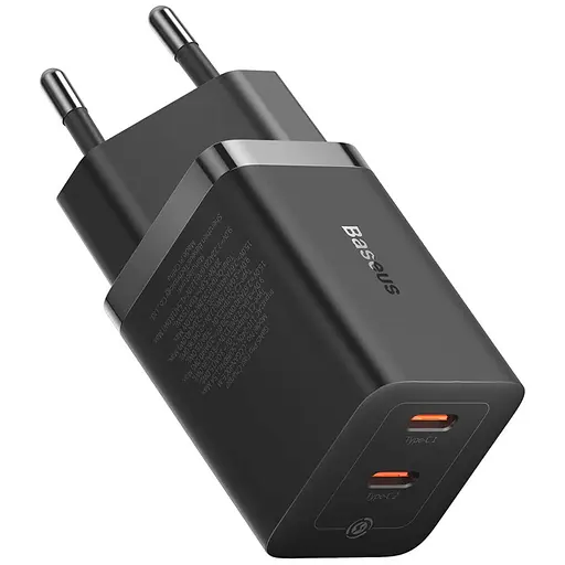 МЗП Baseus GaN5 Pro OS + Type-C to Type-C 40W (CCGP18010) Black - фото 3