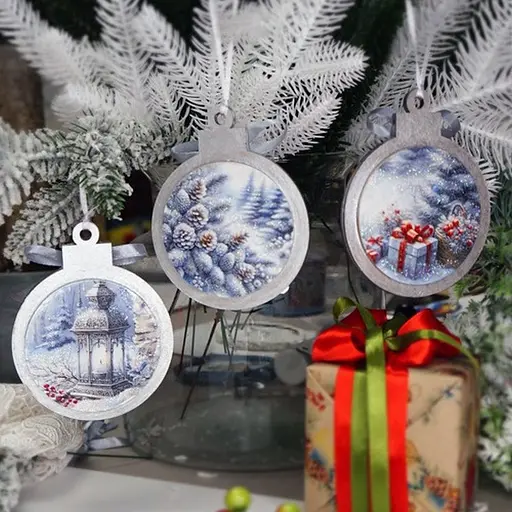 Творческий набор для создания 3-х елочных украшений "Winter Forest" Fabrika Decoru FDCKW-052 - фото 3