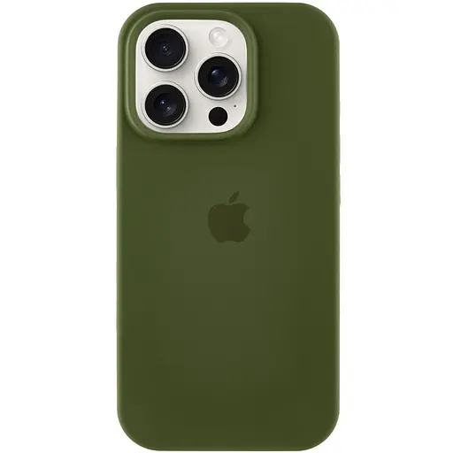 Чохол Epik Silicone Case Full Protective AA для Apple iPhone 15 Pro 6.1 Зелений/Dark Olive - фото 1