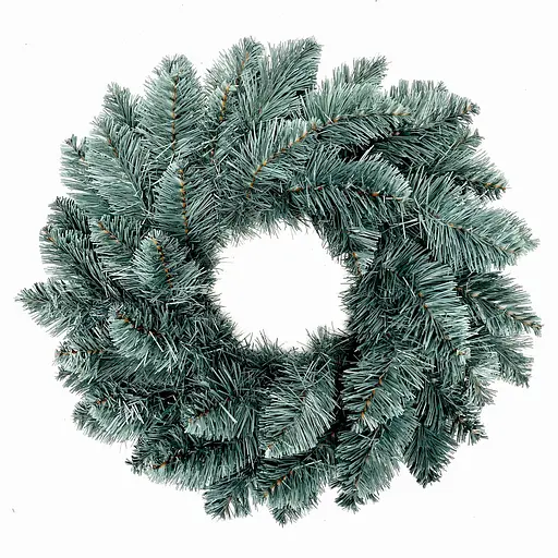 Вінок новорічний різдвяний Hvoya Elegant зі штучної хвої блакитний 40 см