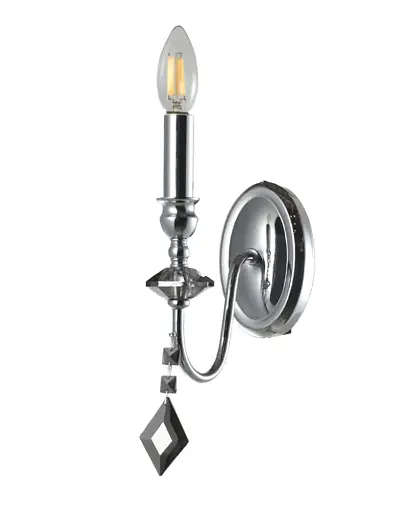 Бра, настінний світильник Edlin PL2417-1W Vanessa E14 1x12W IP20 хром - фото 1