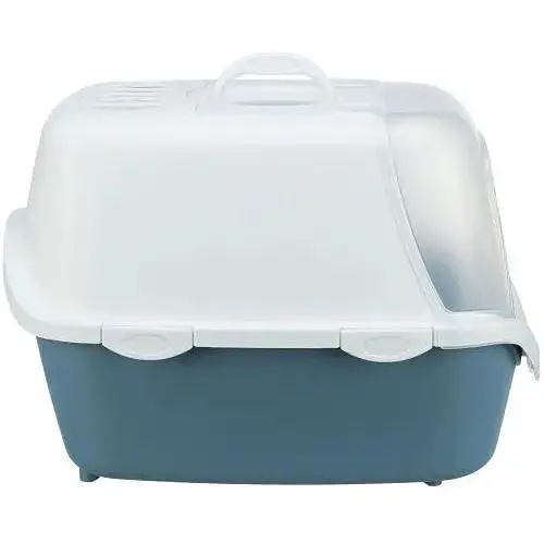 Туалет-домик Trixie Vico для кошек с полупрозрачным верхом 40 х 40 х 56 см голубовато-белый - фото 7