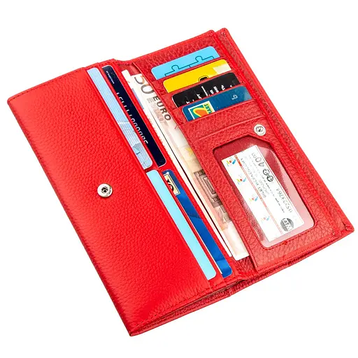 Кожаный женский кошелек ST Leather 10х18.5 см acs0014709 - фото 3