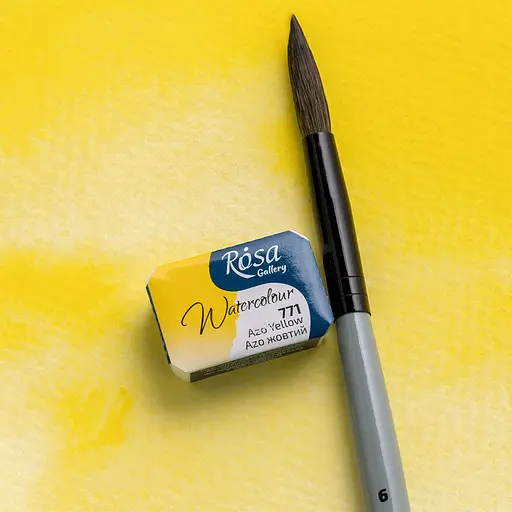 Фарба акварельна AZO жовтий (771) 2.5 мл Rosa Gallery - фото 3