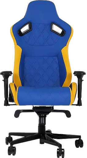 Геймерское кресло GT Racer синее с желтым (X-0724 Blue/Yellow) - фото 3