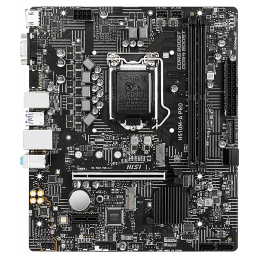 Материнська плата MSI H510M-A PRO (H510M-A PRO) (Socket 1200, Intel H510, Micro-ATX) Б/в - фото 1