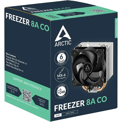 Кулер для процессора Arctic Freezer 8A CO SAM5/SAM4 Black (ACFRE00162A) - фото 6
