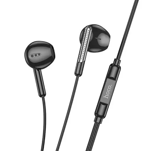 Дротові навушники Hoco M123 Glory універсальні earphones with microphone, 3.5mm, 1.2m, black - фото 3