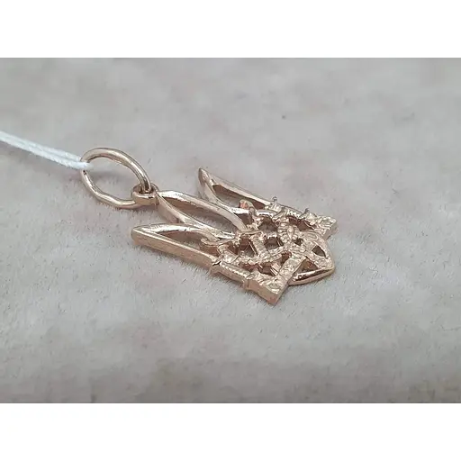 Золота підвіска Гаразд Тризуб. 3644043 - фото 3