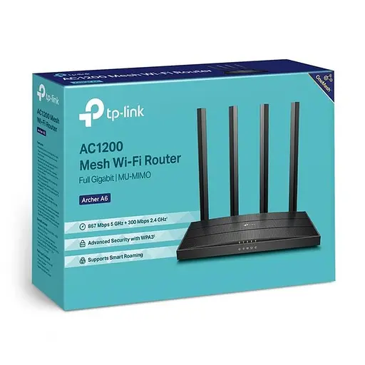 Маршрутизатор бездротовий TP-Link Archer A6 2 діапазони 2.4 і 5 ГГц - фото 3