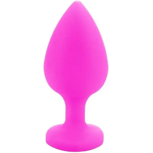 Комплект силіконових анальних пробок із кристалом SKN-KSIL-07 (розмір S, M, L), Рожевий - фото 6