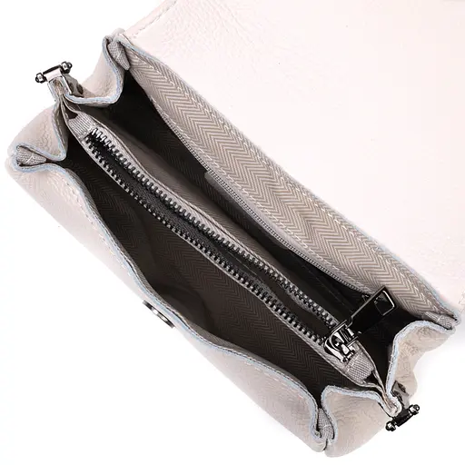 Кожаная женская сумка Vintage с треугольным клапаном 21.5х13.5х7 см sum0028983 - фото 7