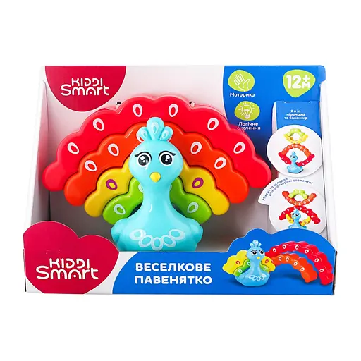 Развивающая игрушка Kiddi Smart Радужное павлинье птенчо (4508-KS) - фото 7