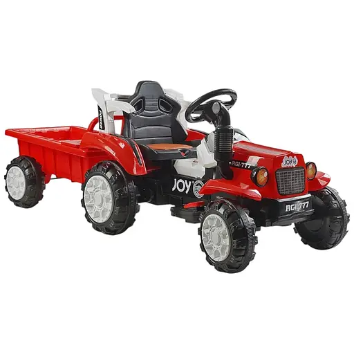 Електромобіль дитячий Joy Трактор Т-81563 25W 6V USB музика підсвічування червоний