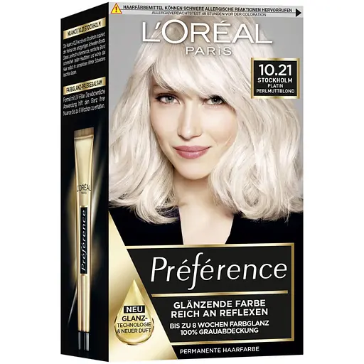 Уцінка. Стійка фарба для волосся L'Oreal Paris Preference 10.21 Stockholm Very Very Light Pearl Blonde 174 мл - фото 1