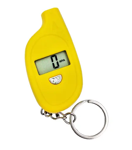 Манометр (тестер давления шин) цифровой LCD дисплей желтый (G0001641) - фото 6