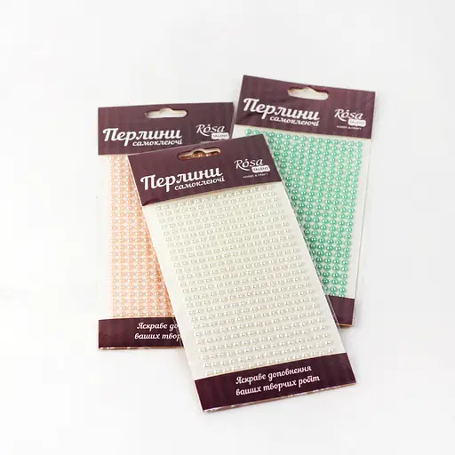 Перлини самоклеючі Бірюзові 5мм 375шт Rosa Talent - фото 2