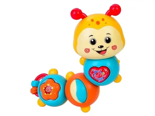 Погремушка трещотка музыкальная Limo Toy Гусеница - фото 1