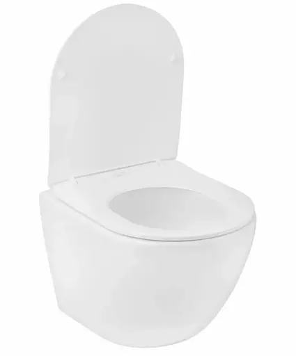 Унитаз подвесной безободковый Kroner Harz WHI483632 TORNADO с сиденьем (KH483632WHIT) (CV032967) - фото 2