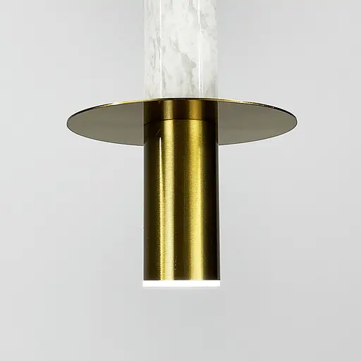 Підвіс Aurea із білим мармуровим плафоном в стилі Ар-деко Line.F SC 3/1 WH - фото 4