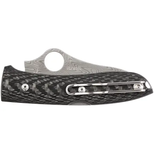 Нож Spyderco SpyOpera Carbon Fiber Damasteel Thor - фото 4