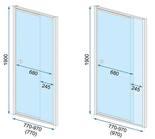 Душевые двери Rea Wiktor REA-K0548, прозрачный, хром - фото 5