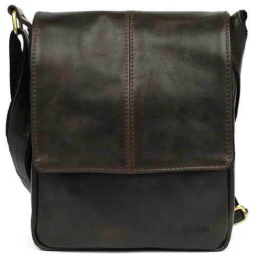 Чоловіча шкіряна сумка A5 через плече TARWA 22х25.5х4 см sum0028338 - фото 4