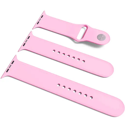Силиконовый ремешок для Apple Watch Sport Band 42(ser.1-3)/44/45/46/49mm (S/M&M/L) 3pcs Розовый / Light pink