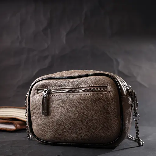 Женская вечерняя сумка Vintage на цепочке из натуральной кожи 20х13х7 см sum0029000 - фото 10