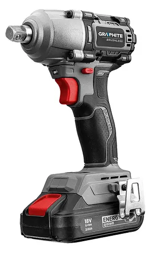 Гайковерт ударный Graphite Energy+ 18В бесщеточный 2600 об/мин 450 Нм 1/2" 3 скорости 1.24 кг без АКБ и ЗП - фото 8