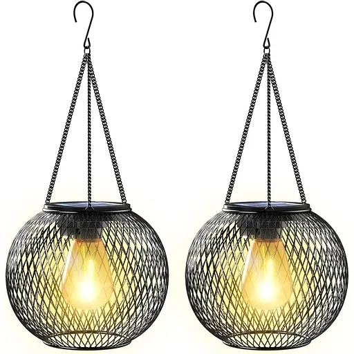Сонячний ліхтар на відкритому повітрі, KagoLing Модернізовані підвісні сонячні ліхтарі Вуличні садові прикраси Декоративне