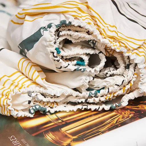 Простирадло на резинці Moon&Star Natural Waves Бязь Gold Люкс 200х200х20 см - фото 4