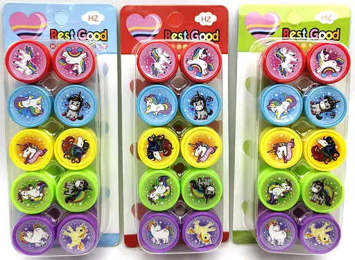 Набір штампиків Єдиноріг, 25 мм, 10 шт., у блістері, 1019-U (В асортименті) - фото 2