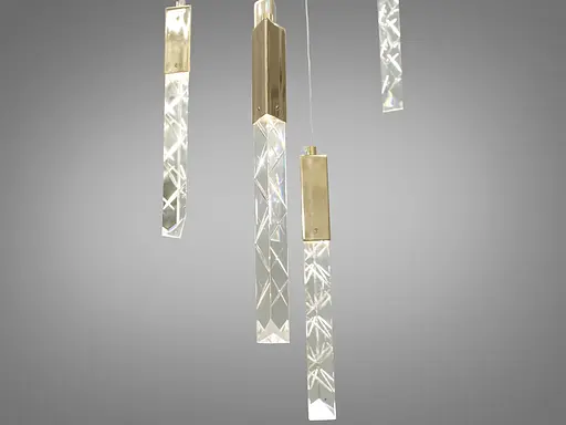 Сучасна світлодіодна люстра потужністю 14W, колір-золото - фото 2